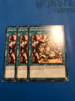 YUGIOH 3x Common Secret Village Of The Spellcasters Mixed Sets - Image 1