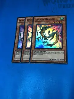YUGIOH 3x Super Rare Dodger Dragon EXVC-EN082 1st Edition - Image 1