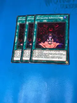YUGIOH 3x Super Rare Reptilianne Ramifications BODE-EN060 1st Edition - Image 1