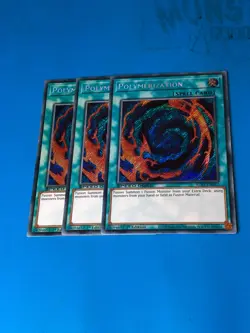 YUGIOH 3x Secret Rare Polymerization SGX1-ENA12 1st Edition - Image 1