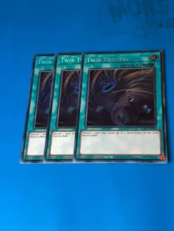 YUGIOH 3x Secret Rare Twin Twisters RA02-EN060 1st Edition - Image 1