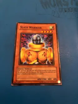YUGIOH Super Rare Slate Warrior TFK-EN003 - Image 1