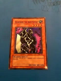 YUGIOH Super Rare Gearfried The Iron Knight PSV-101 - Image 1