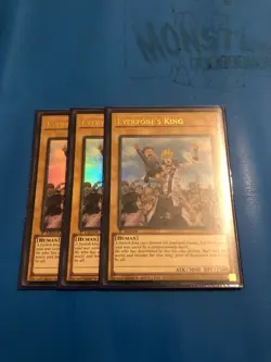YUGIOH 3x Ultra Rare Everyone's King SDCK-EN050 1st Edition - Image 1