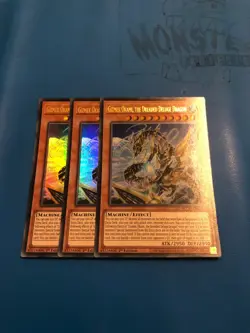 YUGIOH 3x Ultra Rare Gizmek Okami, The Dreaded Deluge Dragon ROTD-EN032 1st Ed - Image 1