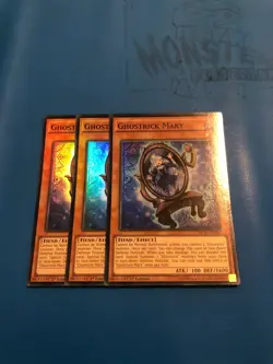 YUGIOH 3x Super Rare Ghostrick Mary MP14-EN203 1st Edition - Image 1