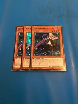 YUGIOH 3x Super Rare Sky Striker Ace - Raye DASA-EN029 1st Edition - Image 1