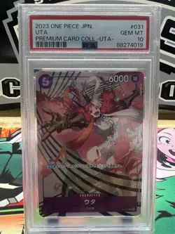 PSA 10 UTA One Piece Card Game 2023 #031 Film Red Promo Premium Japanese - Image 1