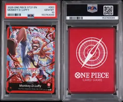 2025 ONE PIECE STARTER DECK ST21-EX GEAR 5 #001 MONKEY D. LUFFY PSA 10 - Image 3