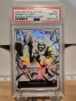 One Piece ST21-001 Monkey D. Luffy Leader Alt Art Foil EN PSA 10 - Image 1