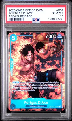 PORTGAS D. ACE TR 2025 ONE PIECE OP10-ROYAL BLOOD #052 PSA 10 - Image 1
