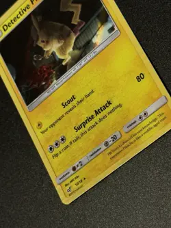 ADDITIONAL INK ERROR/MISPRINT Detective Pikachu 10/18 Holo NM Pokemon TCG - Image 3