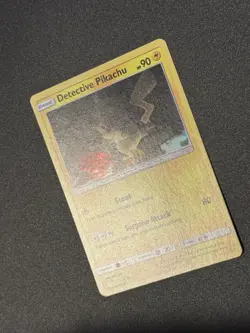 ADDITIONAL INK ERROR/MISPRINT Detective Pikachu 10/18 Holo NM Pokemon TCG - Image 4
