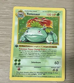 Ultra Rare Venusaur First Edition Holo Pokemon Card, Base Set - Image 1