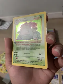 Ultra Rare Venusaur First Edition Holo Pokemon Card, Base Set - Image 3