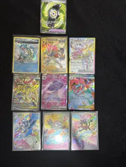 Pokemon TCG Card Lot 10 Cards NM/LP (Full Arts,IR’s,Mega Attack Rare,Ex’s) - Image 1