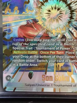 Son Goku FB09-037 Alternate Art Dual Evolution Dragon Ball Card English Fusion - Image 4