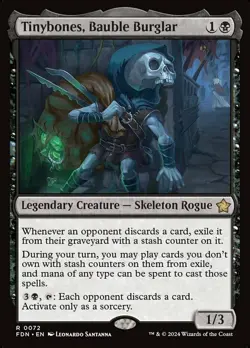 MTG Tinybones, Bauble Burglar - Foil, Foundations, Lightly Played, English - Image 1