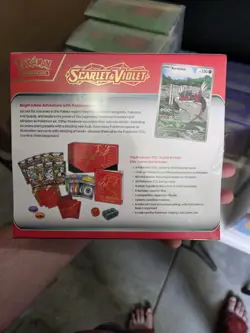 Pokemon Scarlet and Violet Base Elite Trainer Box Koraidon ETB Tear - Image 2