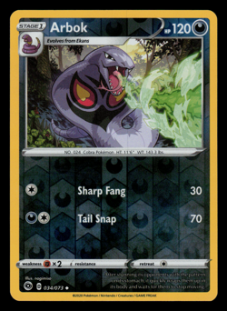 Pokemon Card - SWSH - Champion's Path Arbok 034/073 Reverse Holo - NM - Image 1