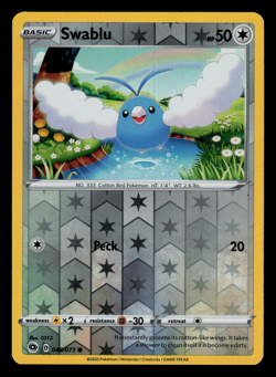 Pokemon Card - SWSH - Champion's Path Swablu 048/073 Reverse Holo - NM - Image 1