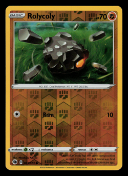 Pokemon Card - SWSH - Champion's Path Rolycoly 031/073 Reverse Holo - NM - Image 1
