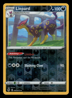 Pokemon Card - SWSH - Champion's Path Liepard 040/073 Reverse Holo - NM - Image 1