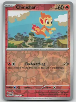 Chimchar 031/167 Twilight Masquerade Pokemon Reverse Holo NM Common - Image 1
