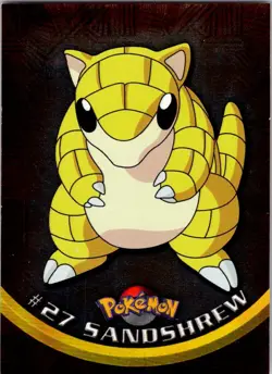 1999 Topps Pokemon TV Animation Series 1 #27 Sandshrew Blue Topps Logo Foil - Image 1