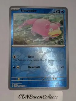 Slowpoke 042/198 Common Scarlet & Violet Pokemon Reverse Holo Near Mint - Image 1
