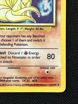 Pokemon Ninetales 12/102 Base Set Holo *Near Mint* - Image 5