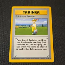 Pokemon TCG Pokemon Breeder 76/102 Base Set Rare Regular English Sugimori 1999 - Image 1