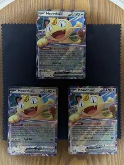 Pokemon TCG Meowth ex 062/088 Scarlet & Violet 151 Holo English Lot of 3 - Image 1
