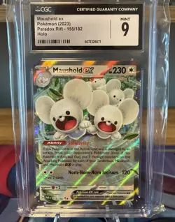 Pokemon - Maushold ex 155/182 - Double Rare Holo - CGC 9 - Paradox Rift - Image 1
