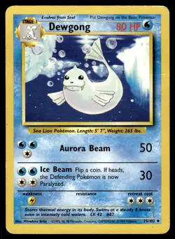 Dewgong 25/102 - Base Set Unlimited - Uncommon HP - Image 1