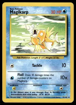 Magikarp 35/102 - Base Set Unlimited - Uncommon MP - Image 1