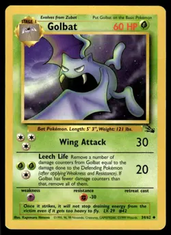 Golbat 34/62 - Fossil - Unlimited Uncommon HP - Image 1