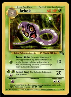 Arbok 31/62 - Fossil - Unlimited Uncommon LP - Image 1
