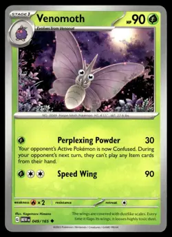 Venomoth 049/165 - 151 - Uncommon NM - Image 1