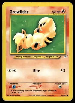 Growlithe 68/105 - Neo Destiny - Unlimited Common MP - Image 1