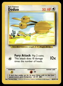 Doduo 48/102 - Base Set Unlimited - Common MP - Image 1