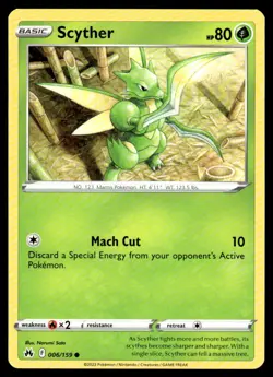 Scyther 006/159 - Crown Zenith - Common NM - Image 1
