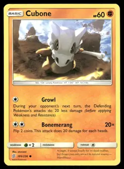 Cubone 105/236 - Unified Minds - Common NM - Image 1