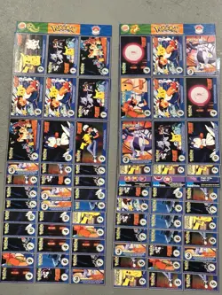 Vintage 1999 Pokemon Movie Poketrivia Burger King Uncut Sheets Complete Set 1-20 - Image 2