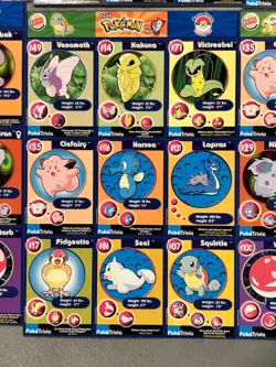 Vintage 1999 Pokemon Movie Poketrivia Burger King Uncut Sheets Complete Set 1-20 - Image 3