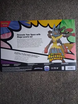 Pokemon Ascended Heroes Premium Poster Collection Mega Lucario New Sealed - Image 2