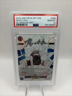 GEAR TWO ALT ART PSA 10 – 2025 ONE PIECE OP11-A FIST OF DIVINE SPEED 080 (ENG) - Image 1