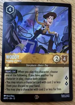 Disney Lorcana Woody Helping A Friend Promo Foil Card 60/P3 Promo - Image 1