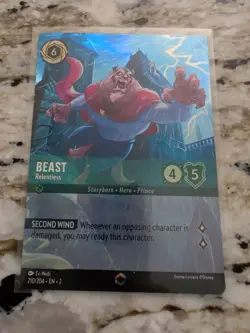 2023 Disney Lorcana Rise of the Floodborn Beast Relentless 210/204 Enchanted - Image 1