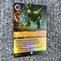 Disney Lorcana Wilds Unknown Rex Protective Dinosaur 206/204 Epic Foil - Image 3